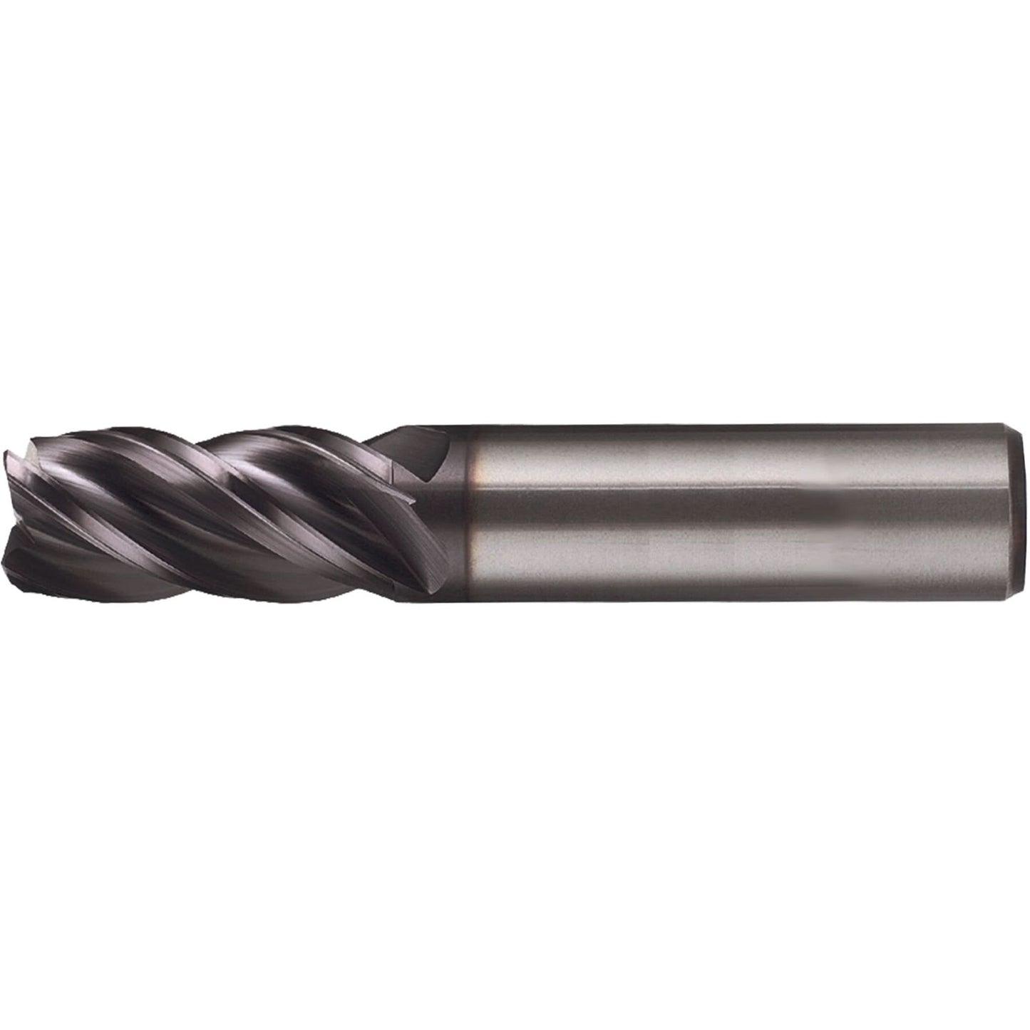CEM-V2-5R-TA High-Performance Square End Mill for Ferrous Materials, 3/8" Dia., 3" L, 5 Flutes, 3/8" Shank, Carbide