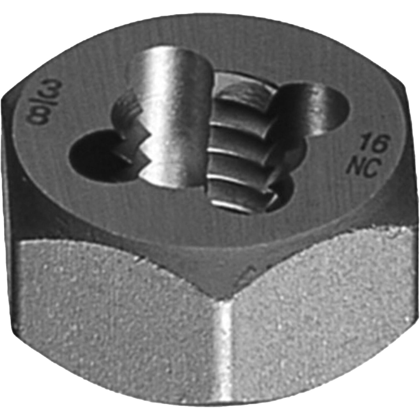 0650 Hexagon Rethreading Die, 1.4375" Dia., 3/4"-16 Thread, Carbon Steel