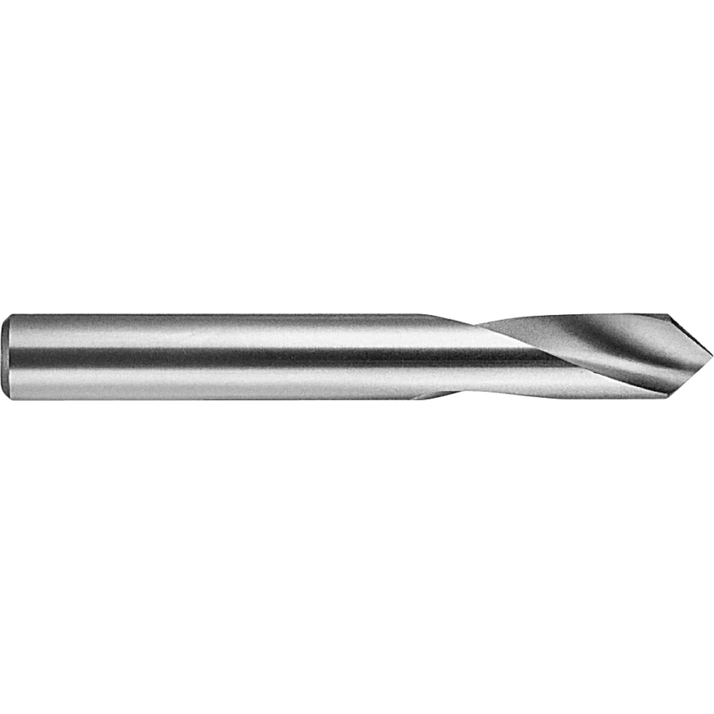 Spotting Drill, Bright, Short Length, 1/2", High Speed Steel, 120° Point
