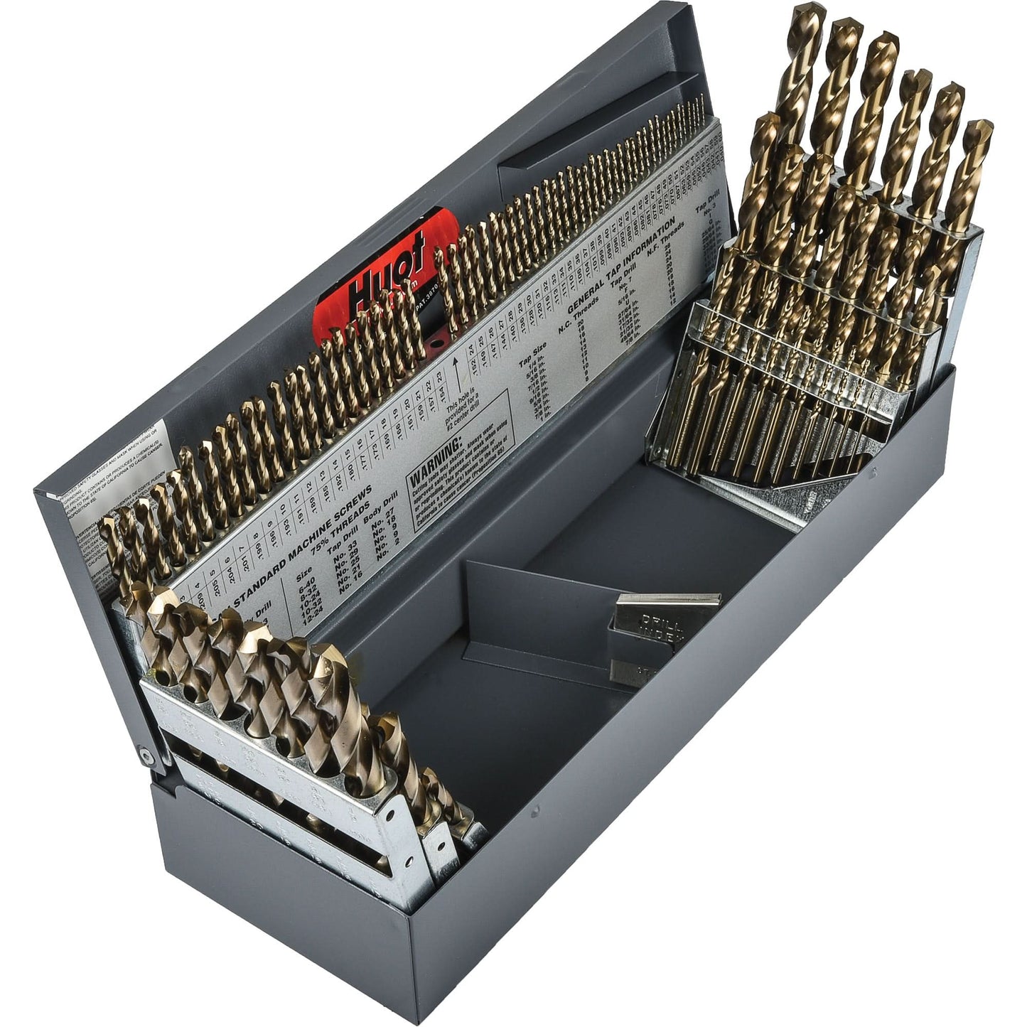 Heavy-Duty Jobber Length Combination Drill Bit Set, 114 Pieces, High Speed Cobalt