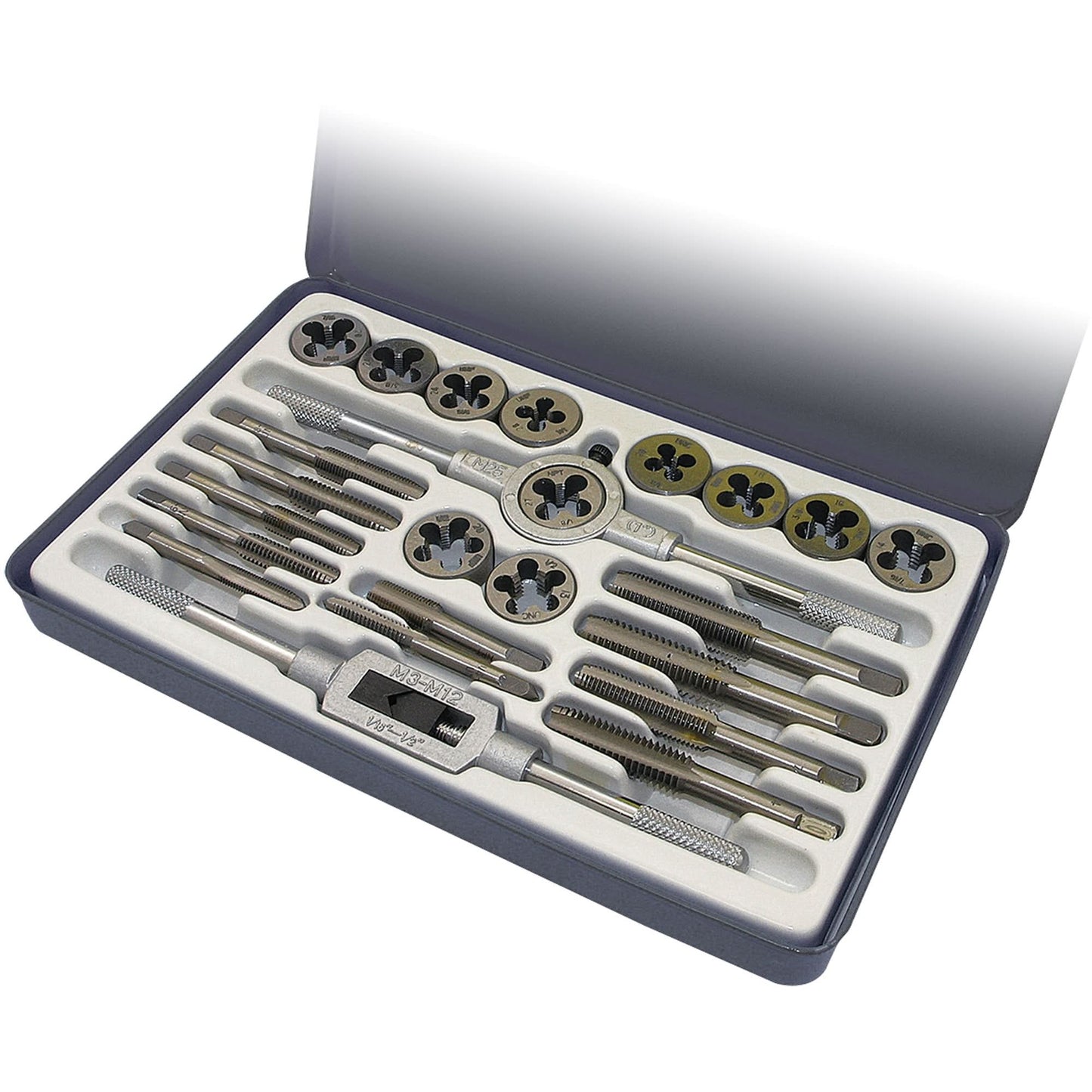 SAE Alloy Tap and Die Set, 24 Pieces