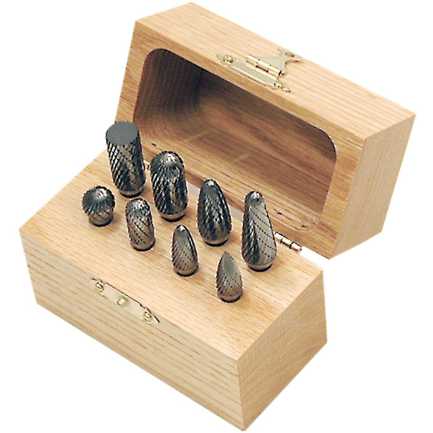 Jeu de fraises en carbure CBK-8 dans coffret en bois, 8 pièces