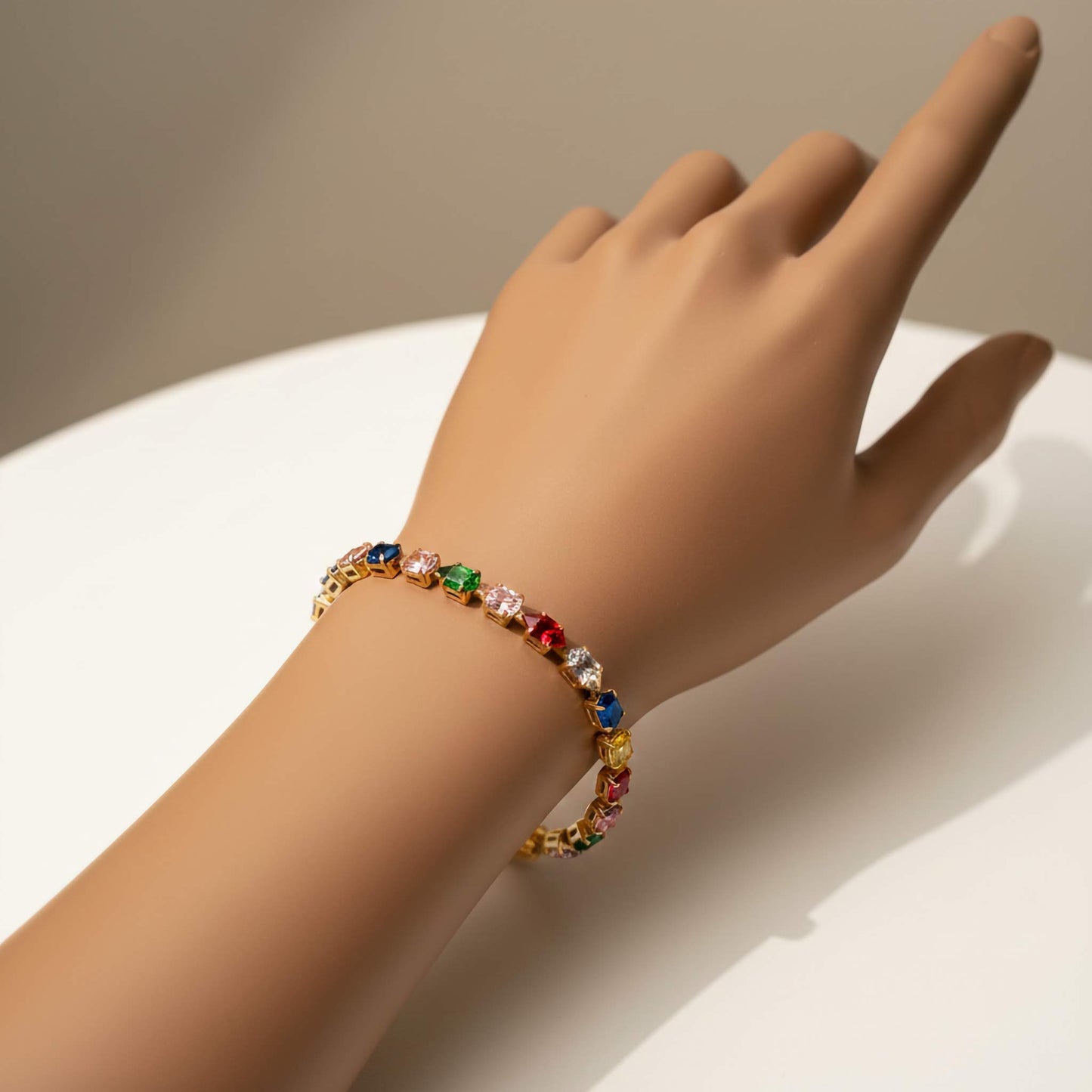 Multicolor Crystal Tennis Bracelet – Chic Everyday Jewelry Gift