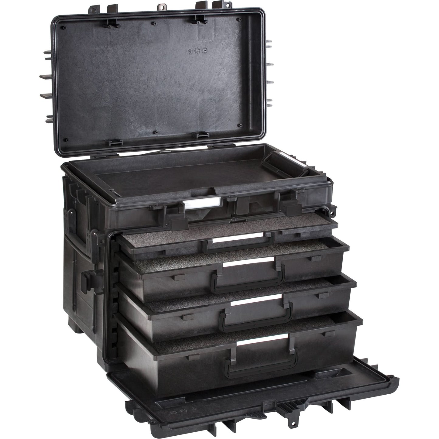 Mobile Tool Chest With Drawers, 3 Drawers, 22-4/5" W x 15" D x 18" H, Black