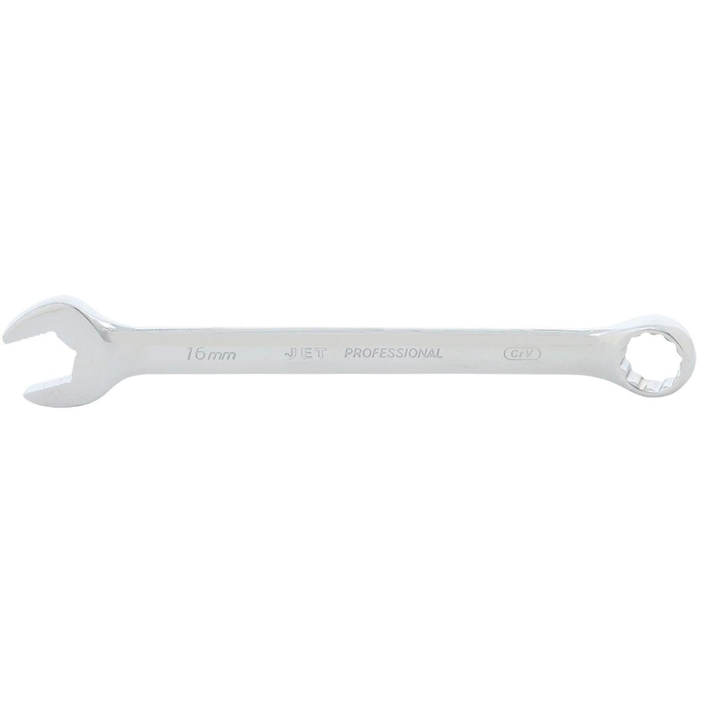Long Pattern Fully Polished Combination Wrench, 16 mm, Chrome Finish