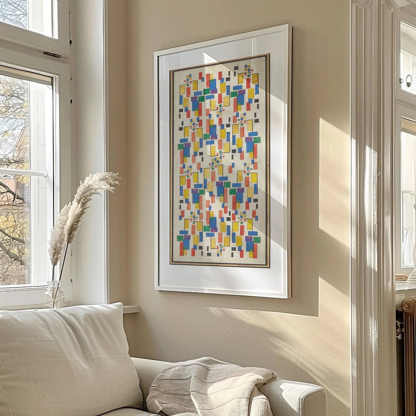 Impression d'art abstrait de Theo van Doesburg : Giclée moderne du milieu du siècle