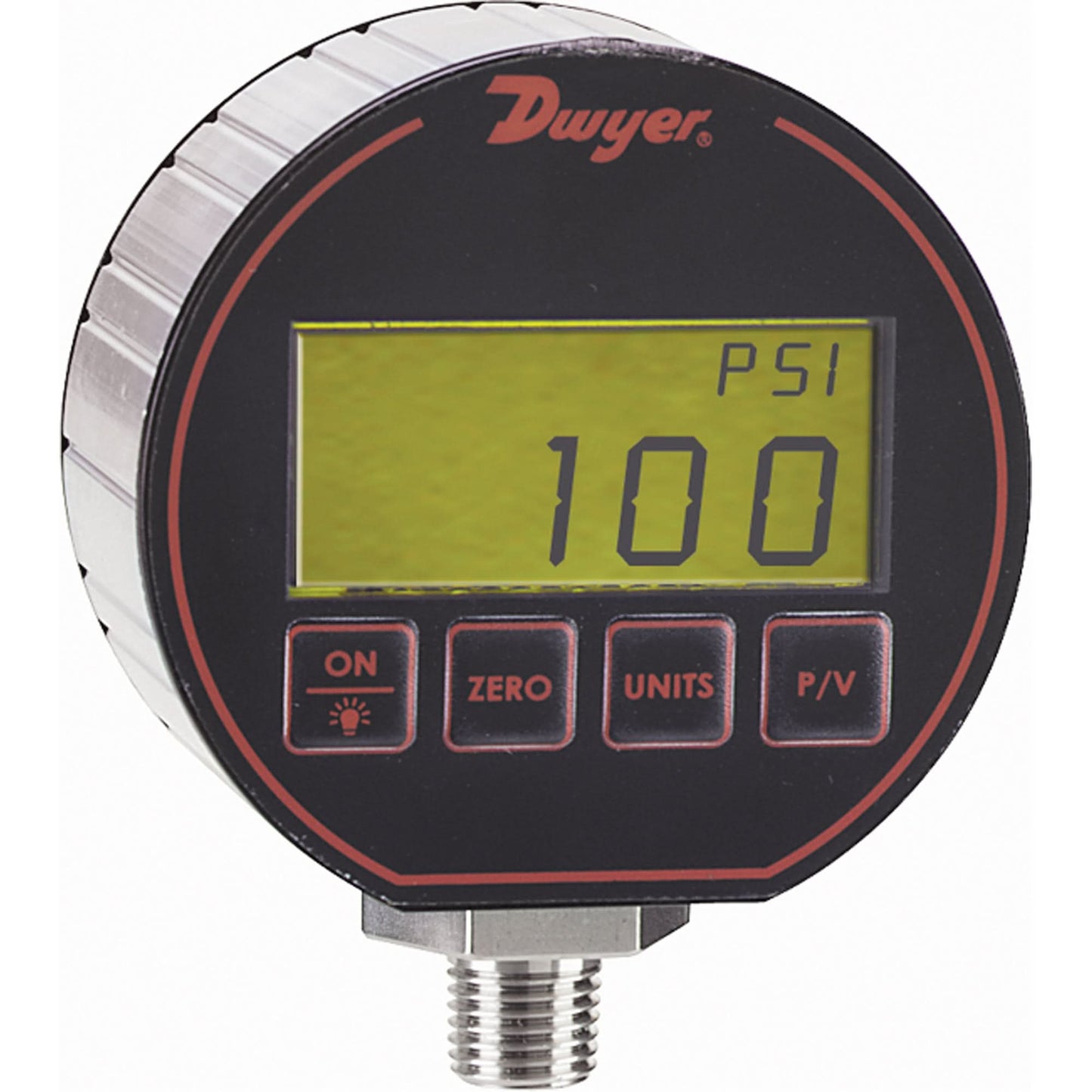 Pressure Gauge, 3" , 500 psi, Bottom Mount, Digital