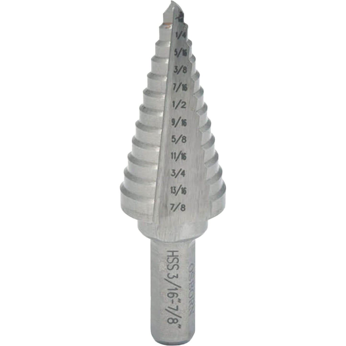 Progressive Step Drill, 1/4" - 3/8" , 1/8" Increments, High Speed Steel