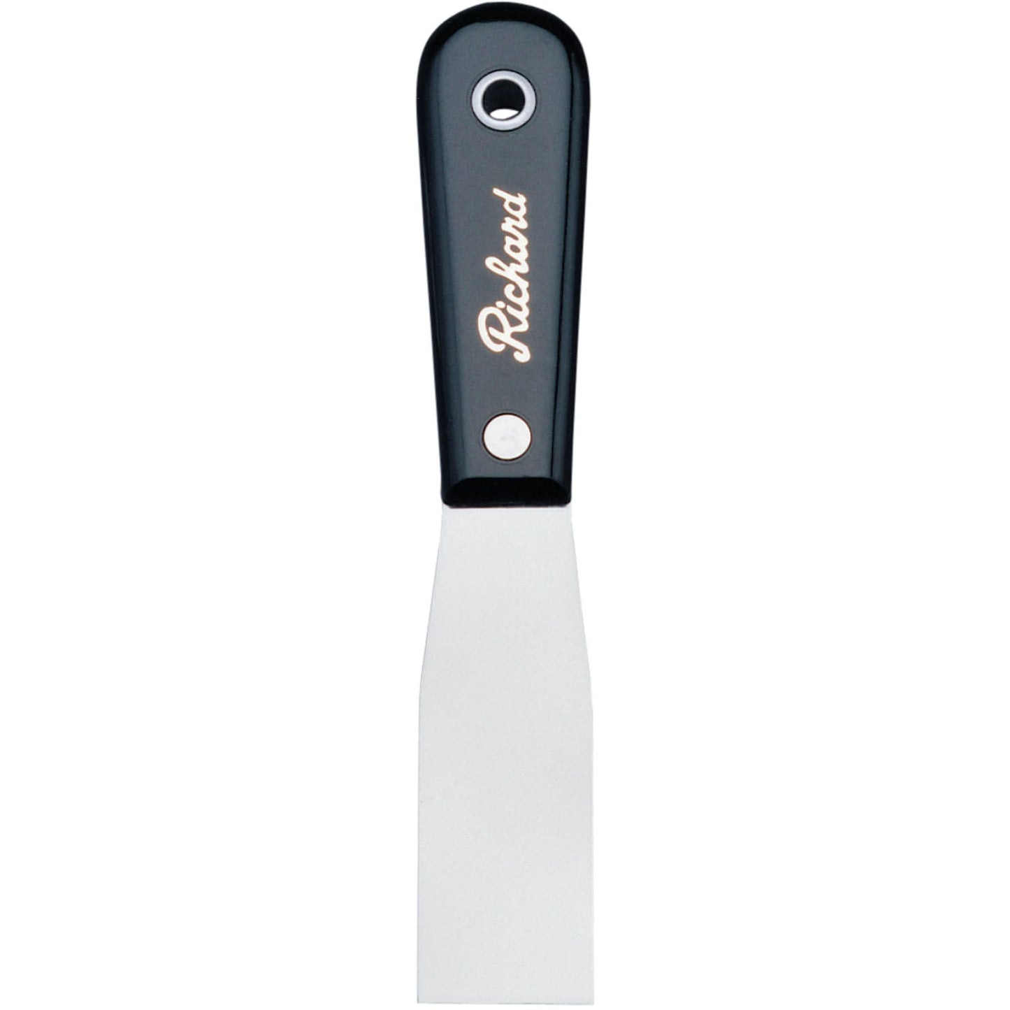 Putty Knife Stiff, Steel Blade, 1-1/4" Wide, Polypropylene Handle