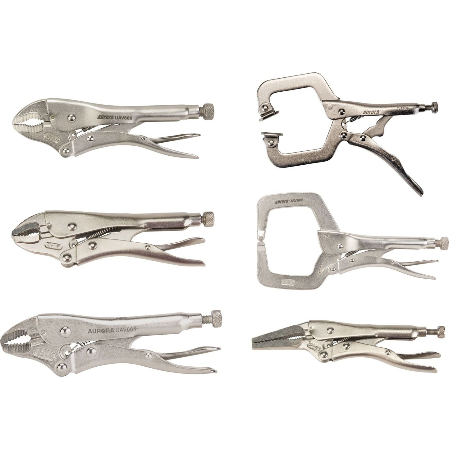 Locking Plier Set, 6 Pieces