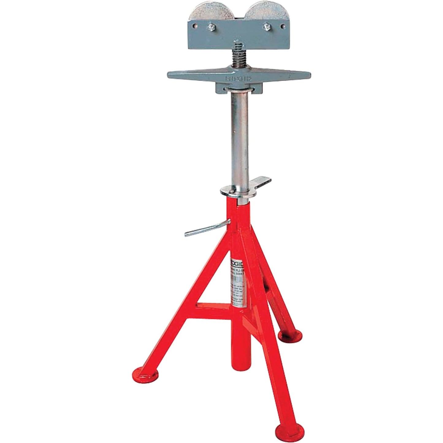 Roller Head High Pipe Stand #RJ-99, 82-140 cm Height Adjustment, 12" Max. Pipe Capacity, 1000 lbs. Max. Weight Capacity