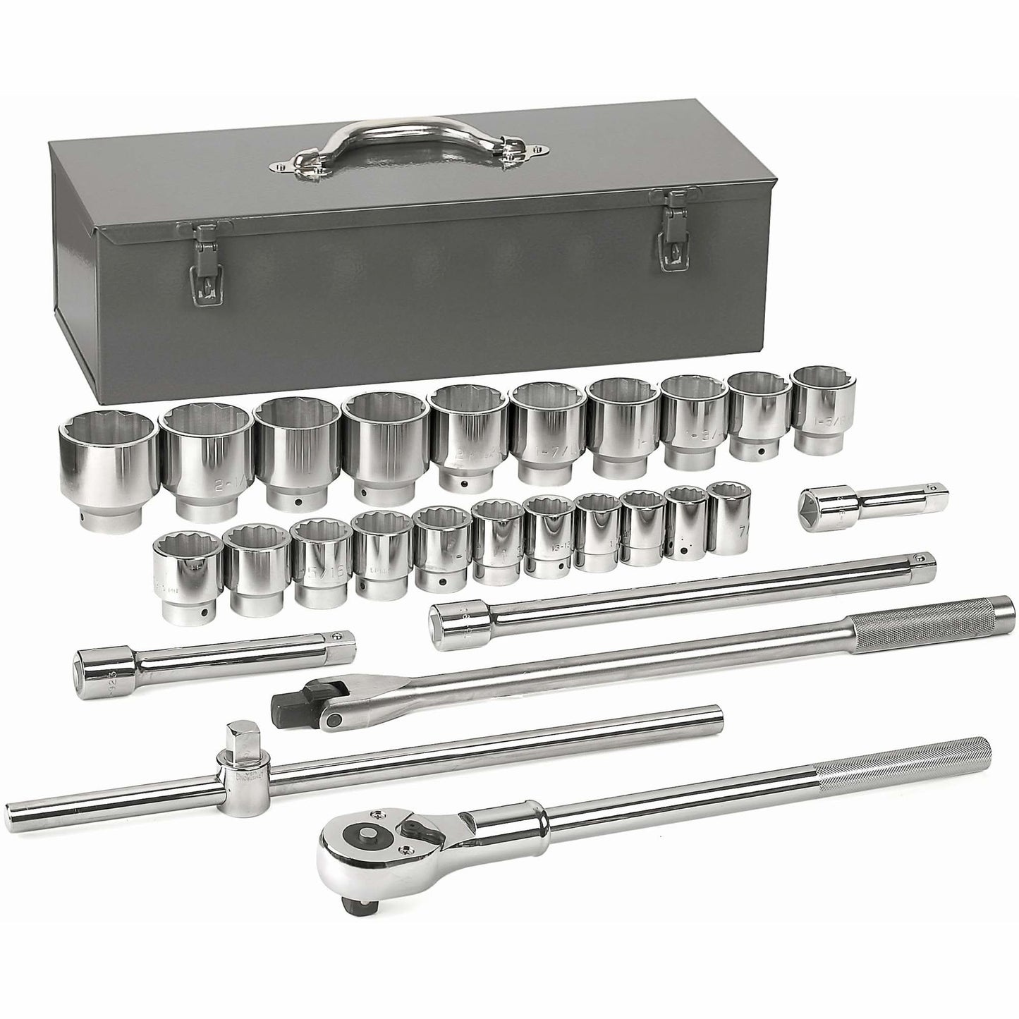 12-Point SAE Mechanics Tool Set, 27 Pcs, 3/4" Drive Size