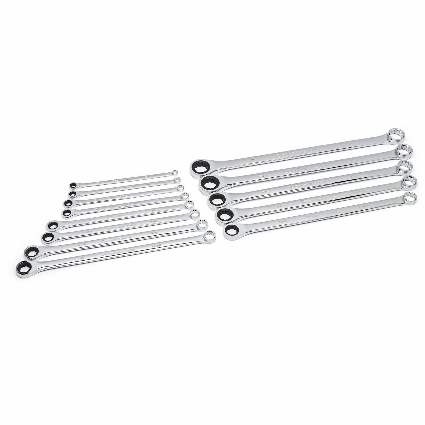 72-Tooth 12 Point XL GearBox™ Double Box SAE Wrench Set, Ratcheting Box, 13 Pieces, Imperial