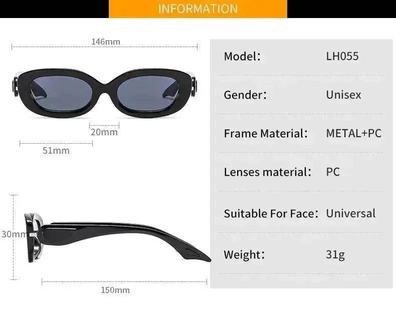 Trendy Sunglasses Oval Small Frame Men And Women Fashion Personalized