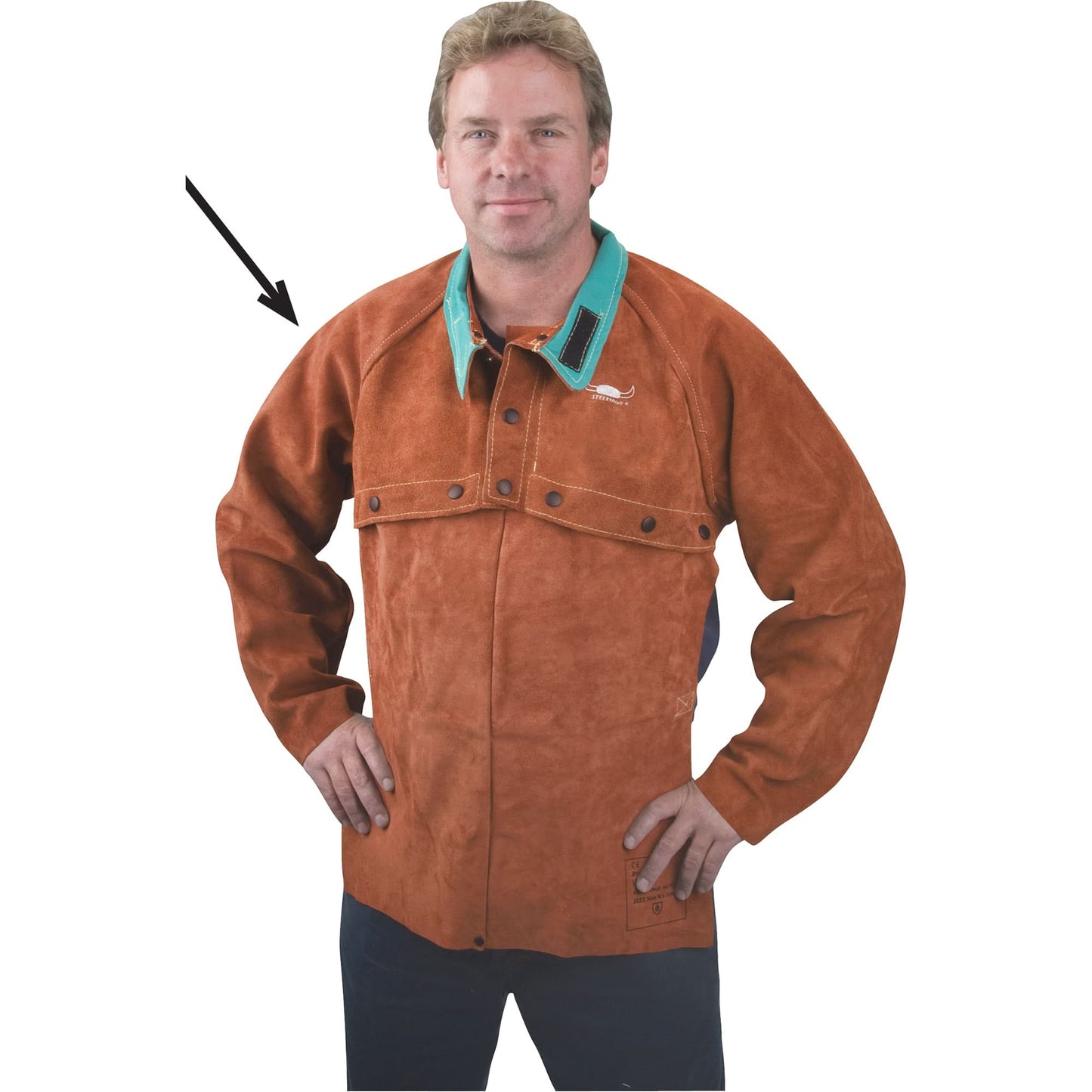 Leather Cape Sleeves, Small, Lava Brown™