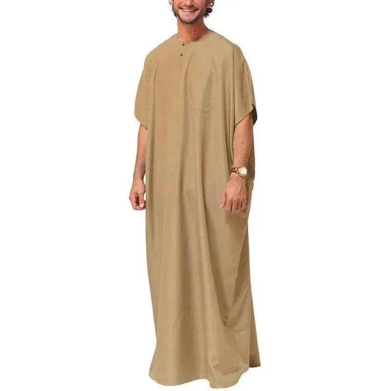 Fashionable and Elegant Tuxedo Malaysian Man Shirt Arab Robe Moroccan Men's Jalabiya