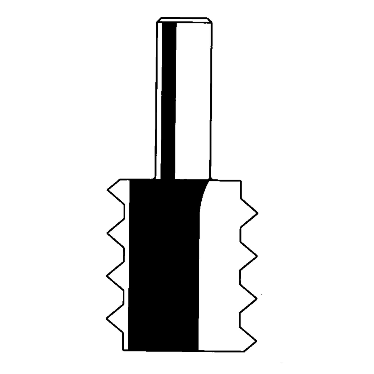 Freud Router Bit - Raised Panel V Joint Bit, 1-3/8" Dia., 1/2" Shank