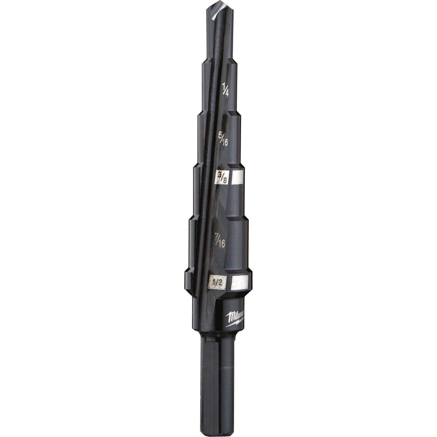 #2 Step Drill Bit, 3/16" - 1/2" , 1/16" Increments, High Speed Steel