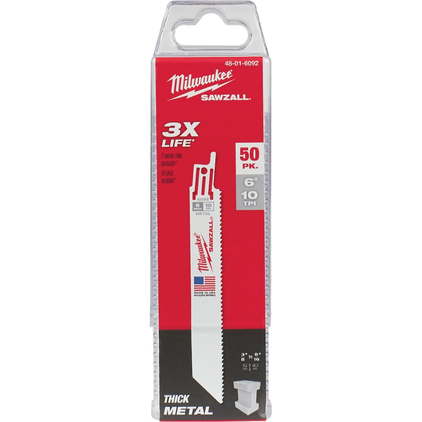 The Torch™ Sawzall® Blade, Bi-Metal, 10 TPI, 9" L