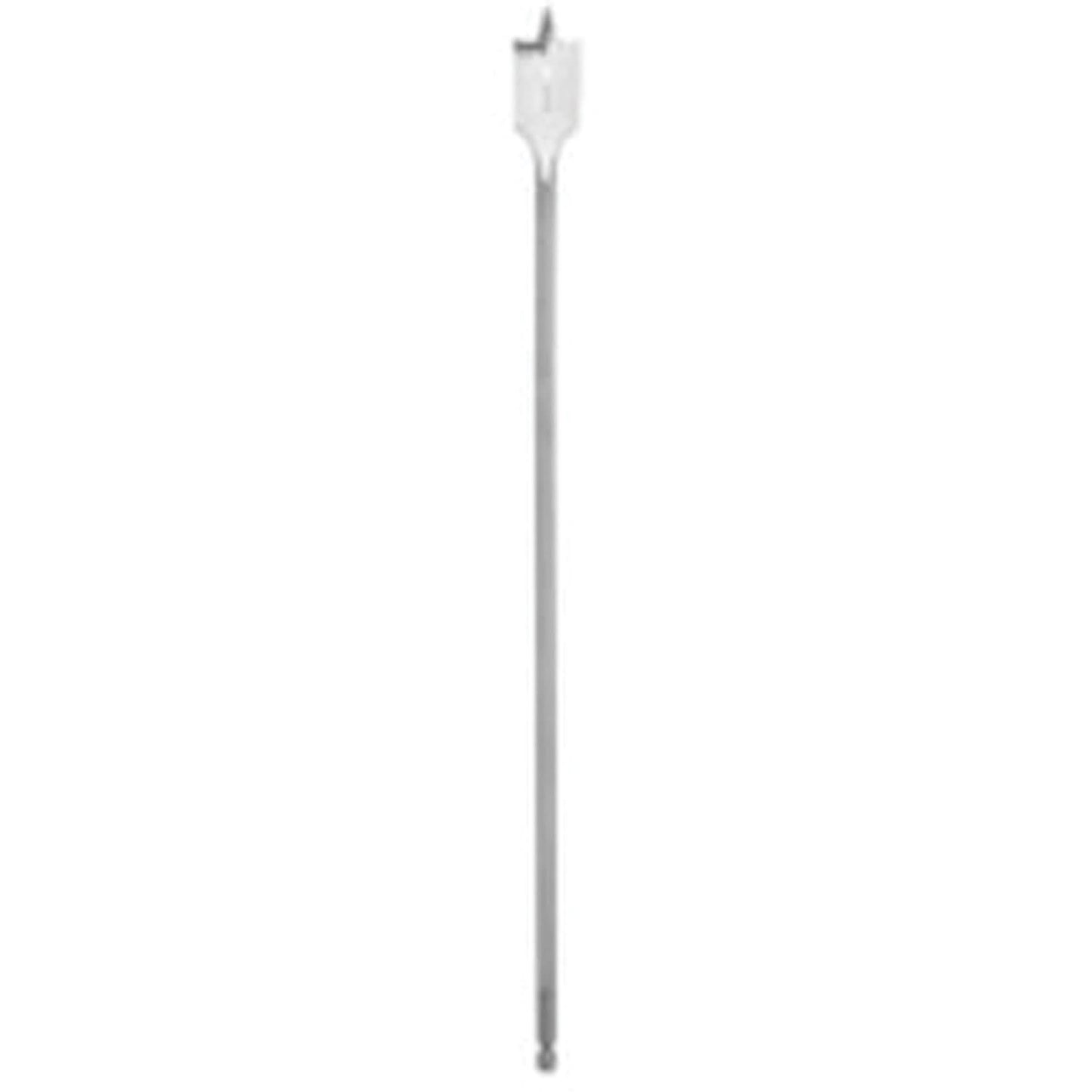 Flat Boring Bit, 7/8" Diameter, 1/4" Hex Shank, 16" Length