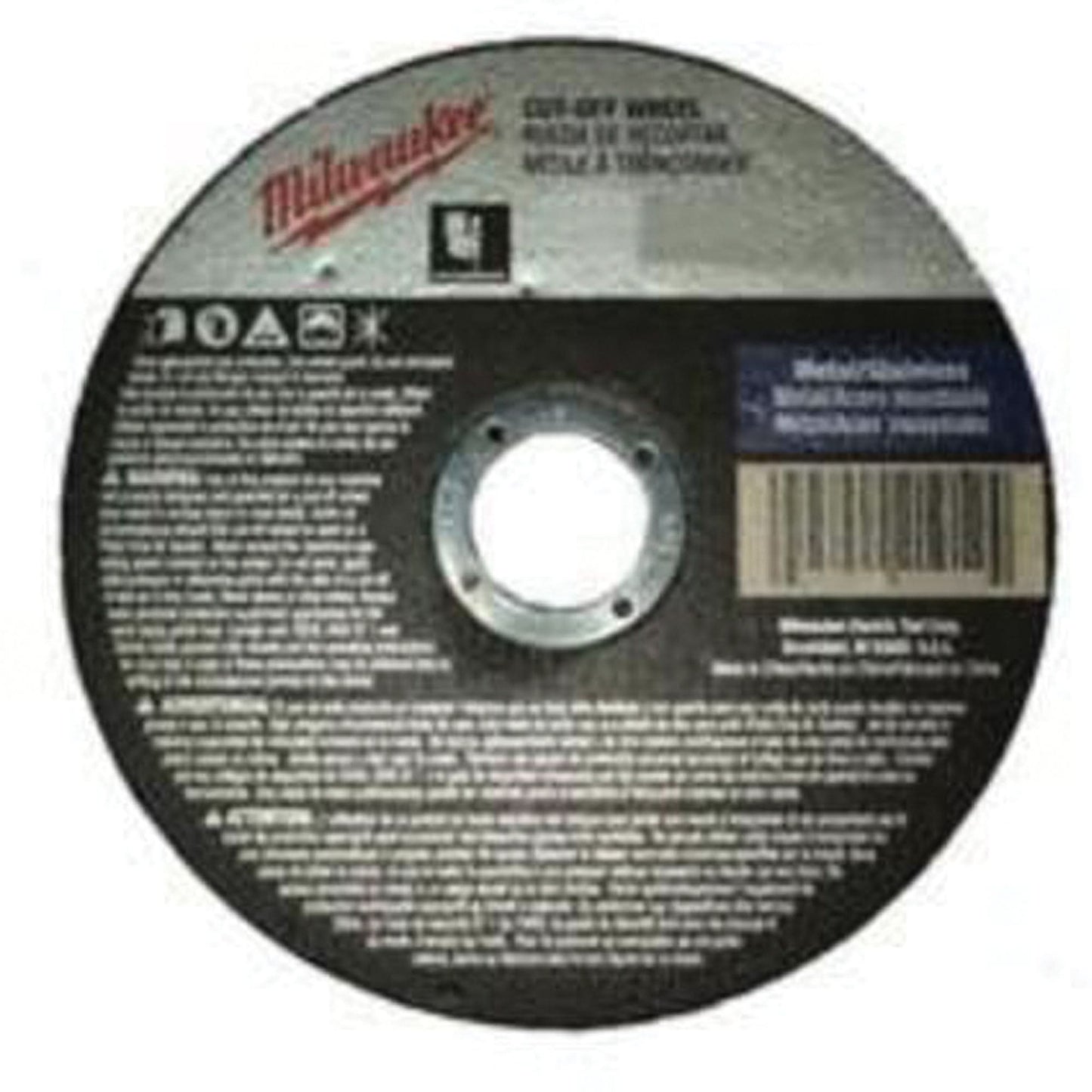 Reinforced Cut-Off Wheels, 5" x 0.045", 7/8" Arbor, Type 1, Aluminum Oxide, 13580 RPM