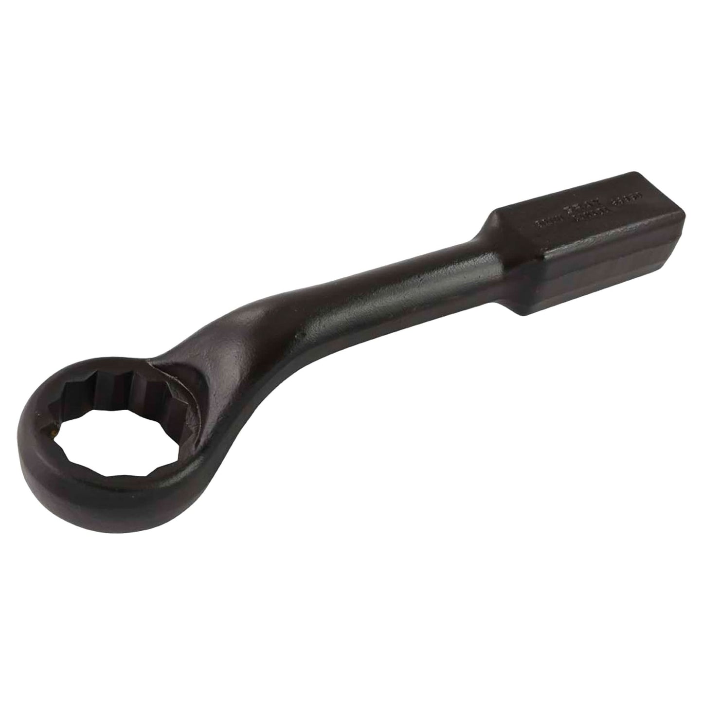 Striking Face Box Wrench, 12 Point, 50 mm, 45° Offset, Black Oxide Finish