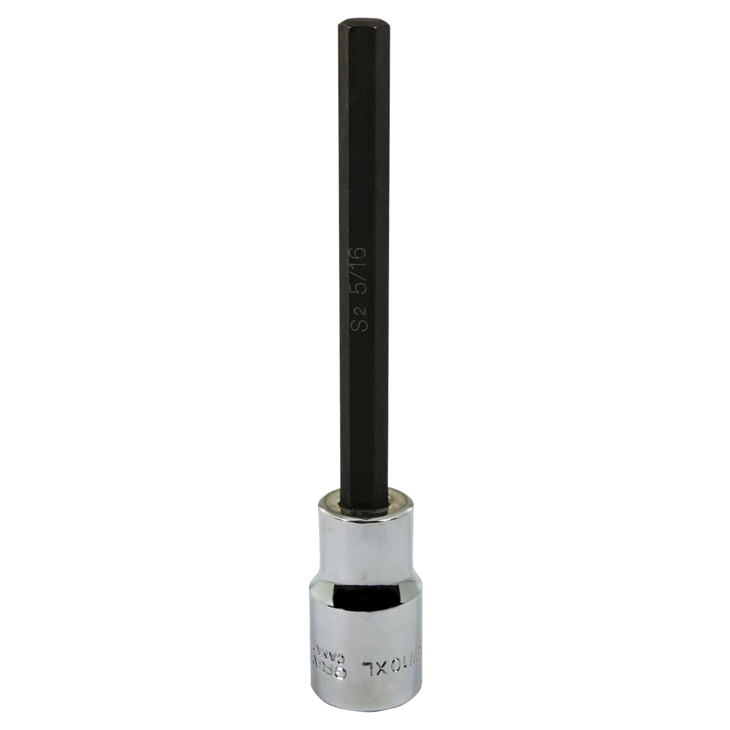 Socket, Hex, 5/16" x 5" L, 1/2" Square Drive Drive