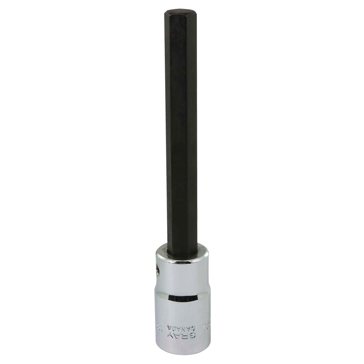 Extra Long Bit Socket, Hex, 10 mm x 128 mm L, 1/2" Square Drive Drive
