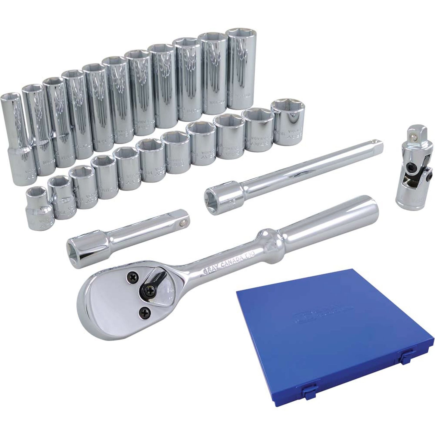 Jeu de douilles et d'accessoires, 26 pièces, entraînement 3/8 po, profondes