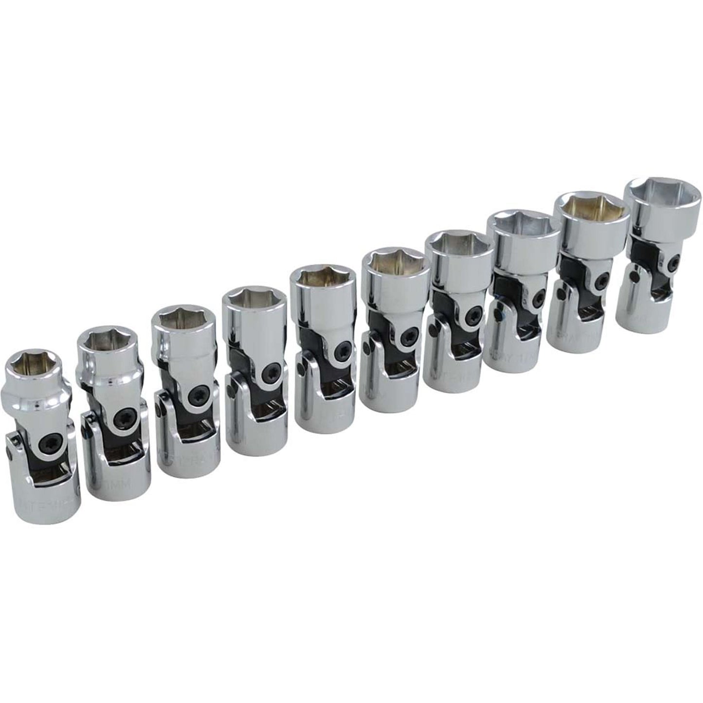 Universal Joint Socket Set, 10 Pcs, 3/8" Drive Size