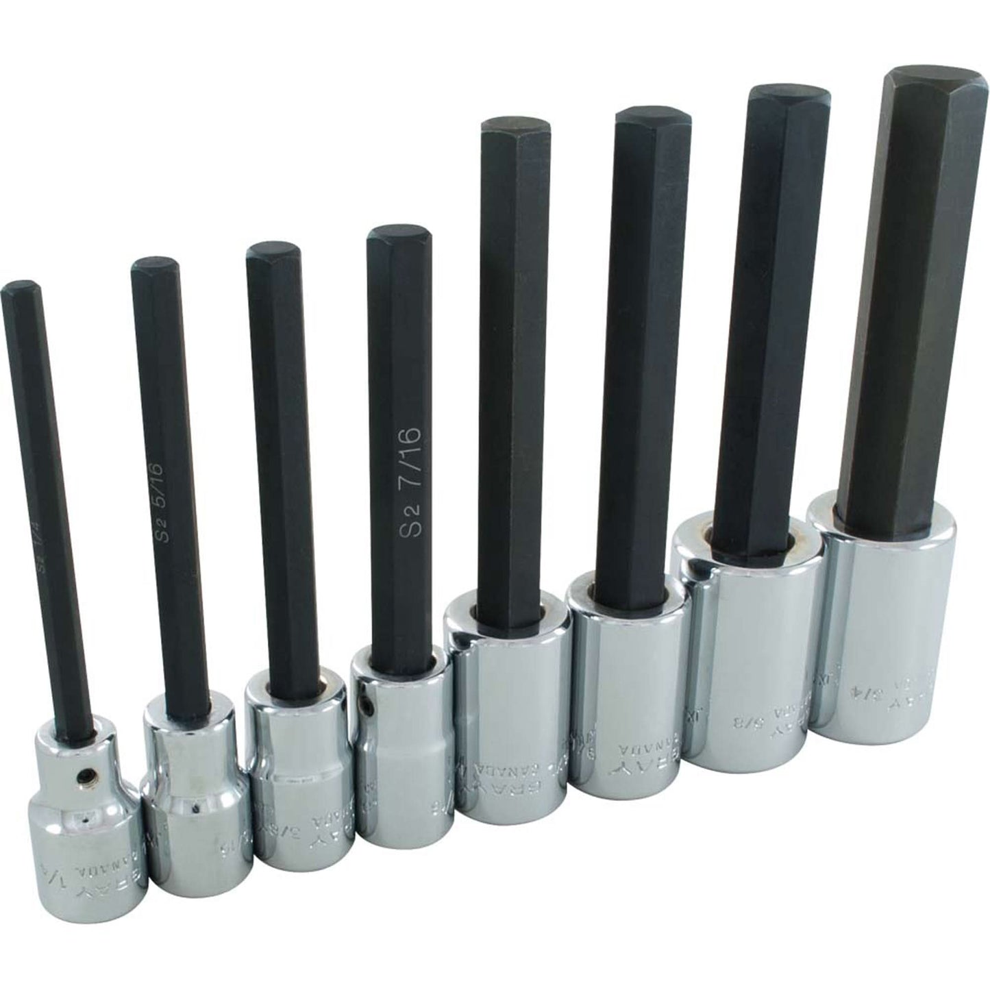 Jeu de douilles six pans, six pans, entraînement 1/2", 8 pièces