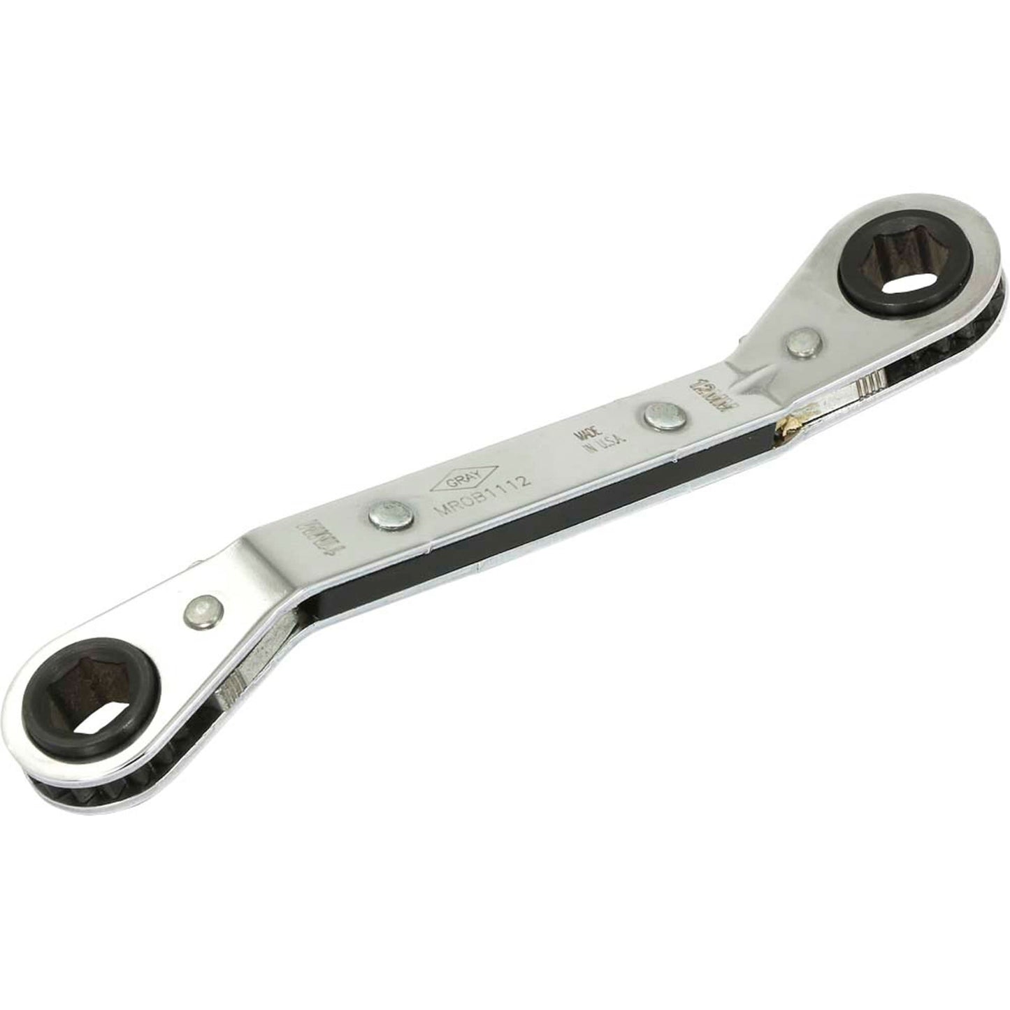 Offset Ratcheting Box Wrench , Plain Handle