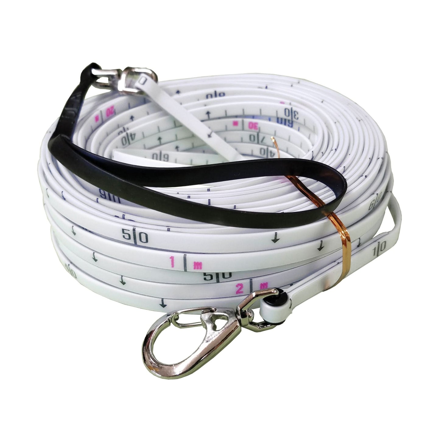 Fiberglass Depth Gauge Tape Measure, 1/4" x 30 m, Decimetres/Metres Graduations