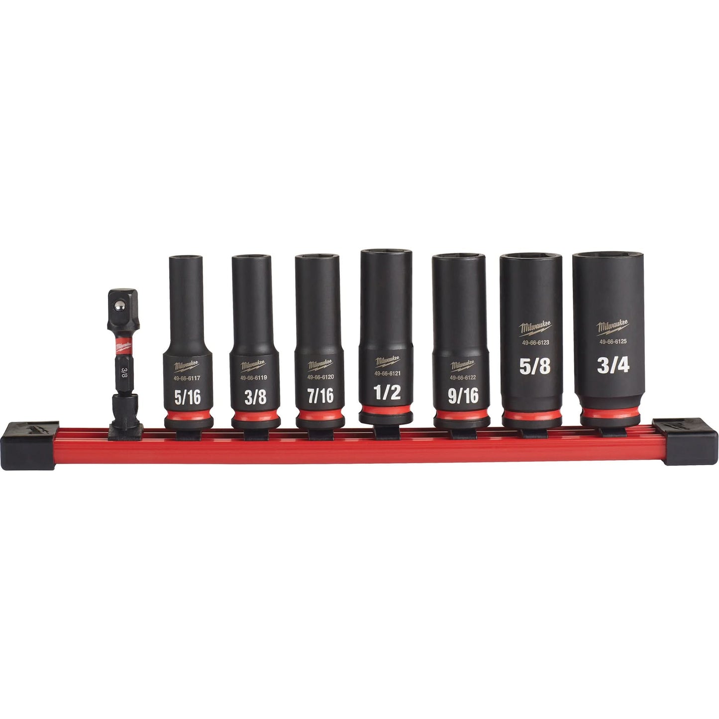 Shockwave™ Impact Duty™ SAE 6 Point Socket Set, 9 Pcs, Impact, 3/8" Drive Size, Deep