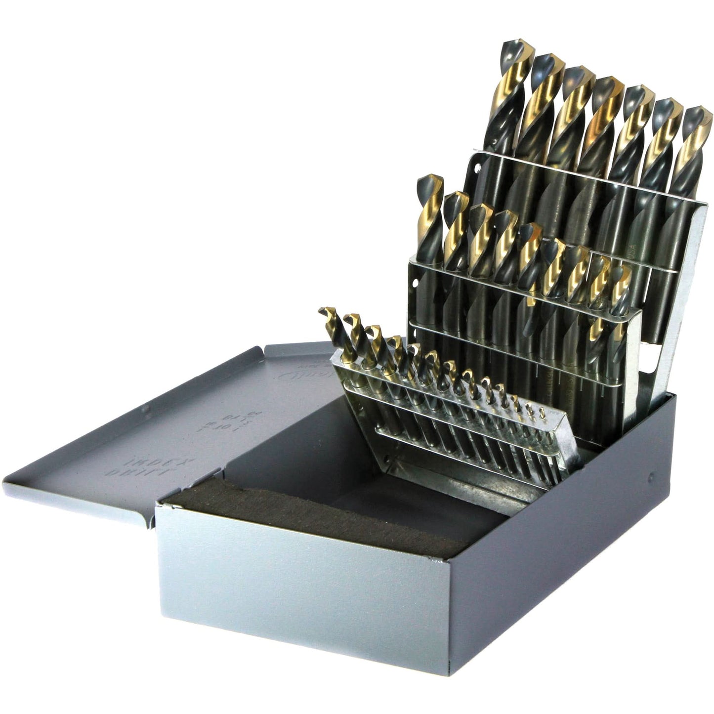 Drillco® Nitro Stubby Screw Machine Length Drill Bit Set, 29 Pieces, High Speed Steel