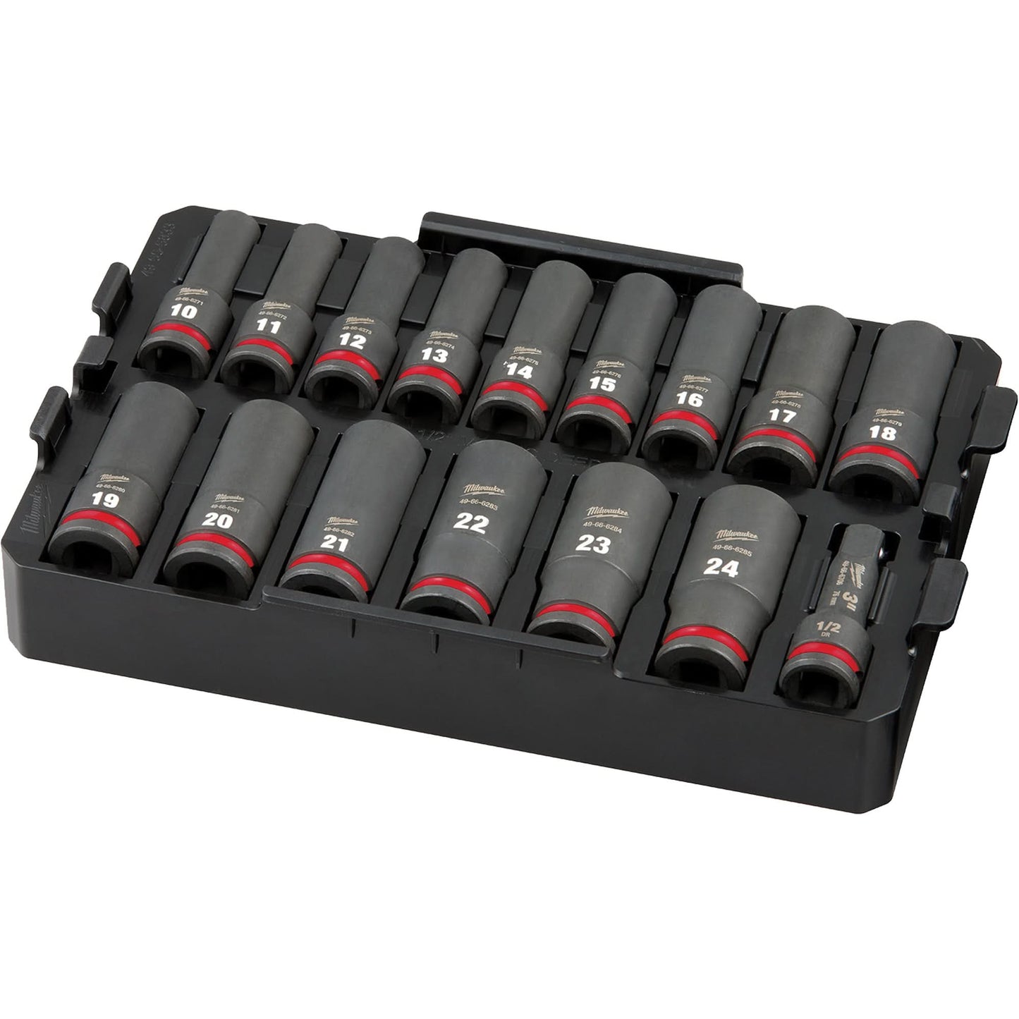 Shockwave Impact Duty™ Packout™ Socket Set, 16 Pcs, Impact, 1/2" Drive Size, Deep