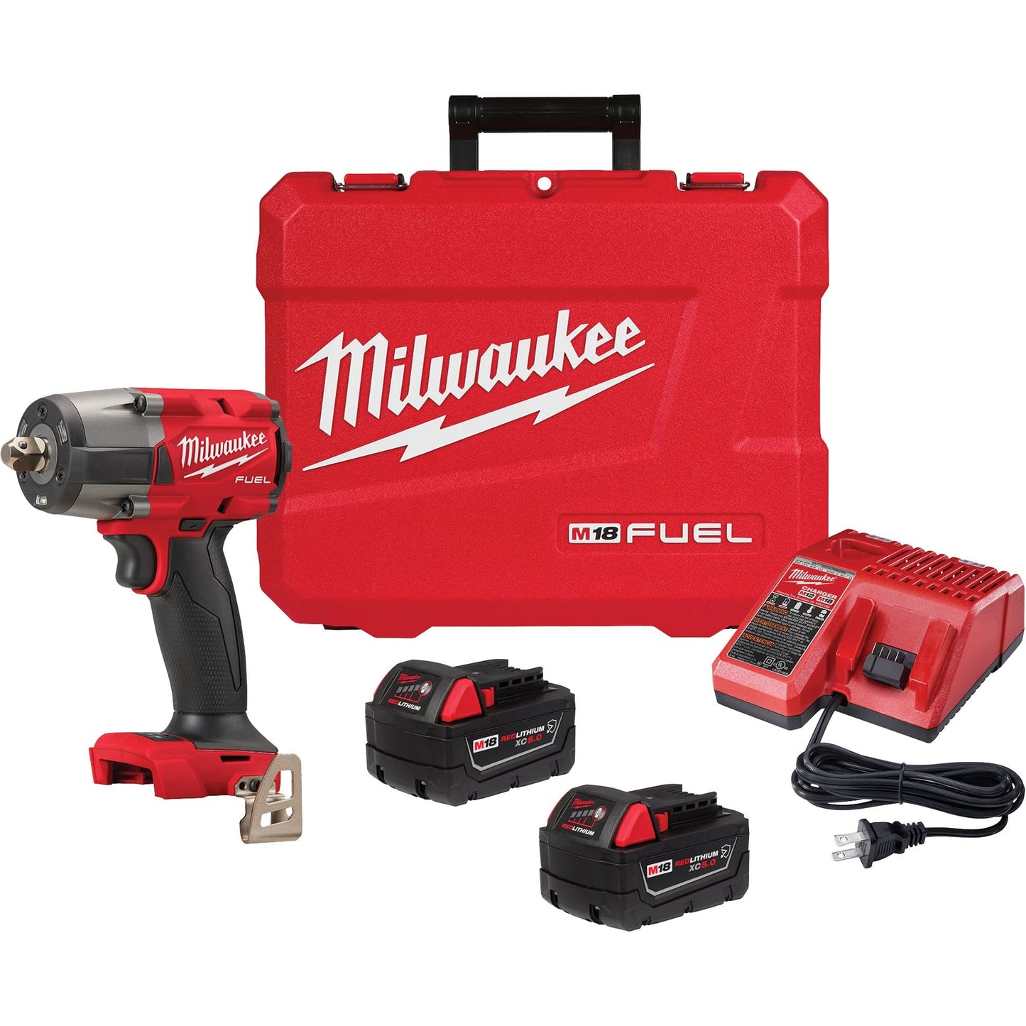 M18 Fuel™ Mid-Torque Impact Wrench with Pin Detent Kit, 18 V, 1/2" Socket