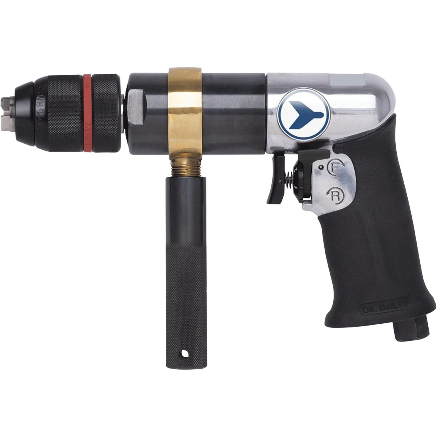 AD12VSR Variable Speed Air Drill, 6 CFM, 1/4" NPT, 1/2" Chuck, Keyless
