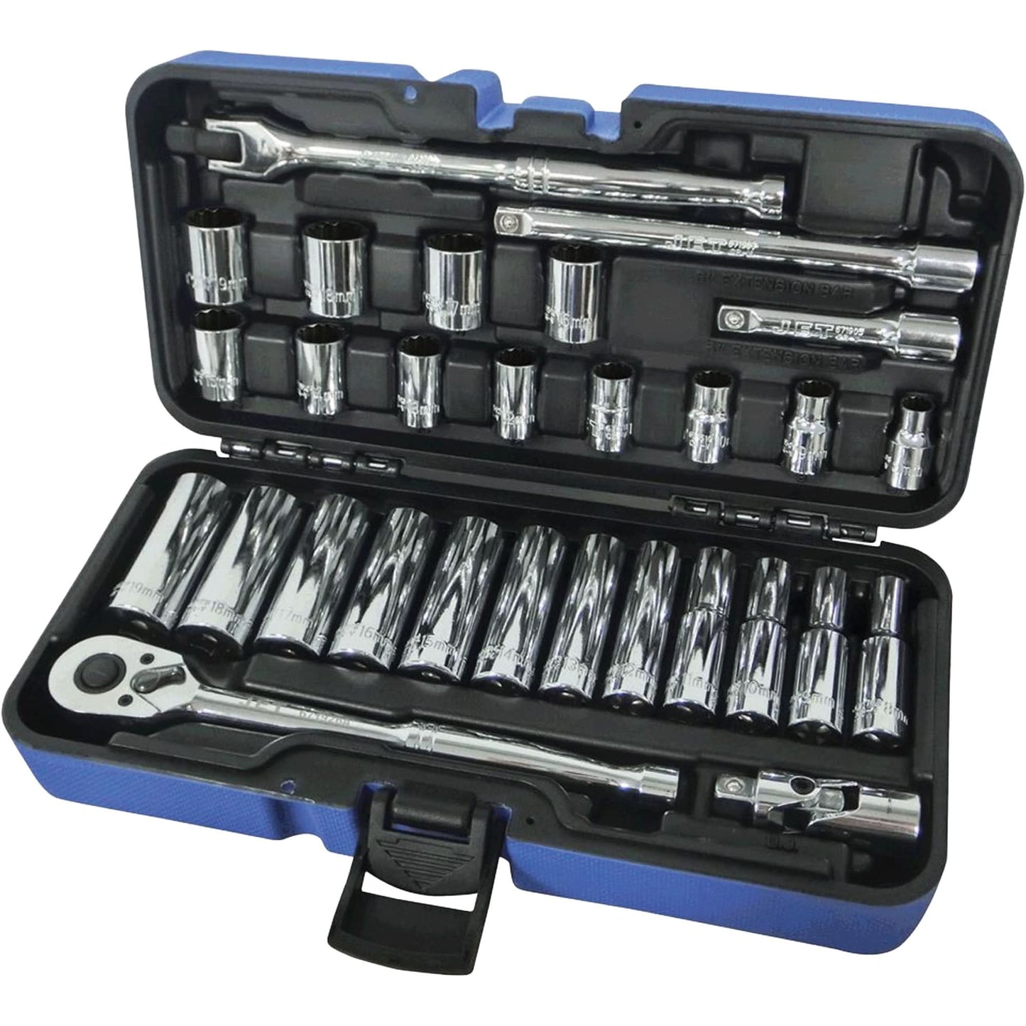 12-Point Ratchets & Sockets Combination Sets, 30 Pcs, 3/8" Drive Size, Deep