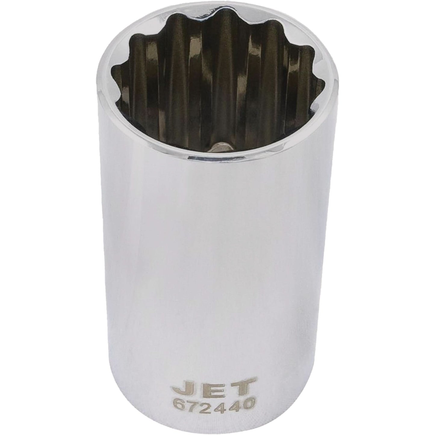 Chrome Socket, 1-1/4", 1/2" Drive, 12 Points, Deep