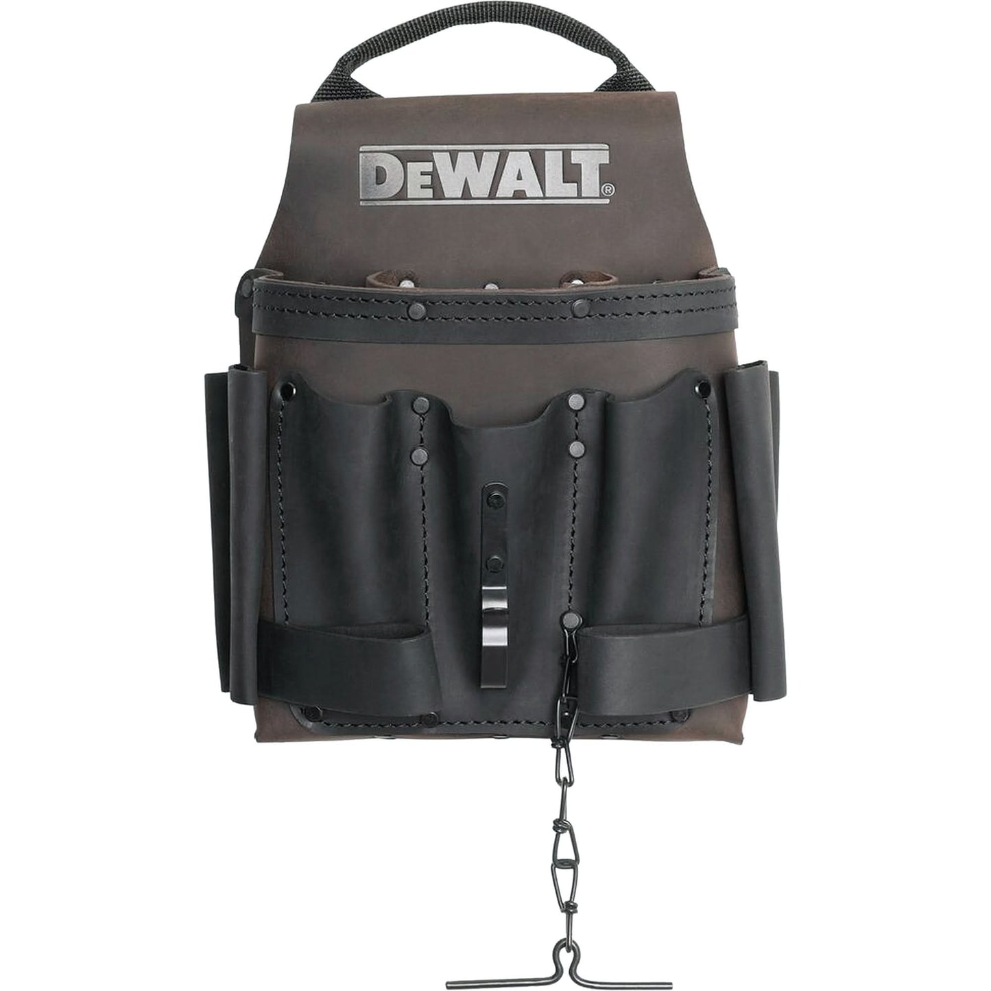Electrician Tool Pouch, Multiple Tool Holder, Leather, 8 Pockets