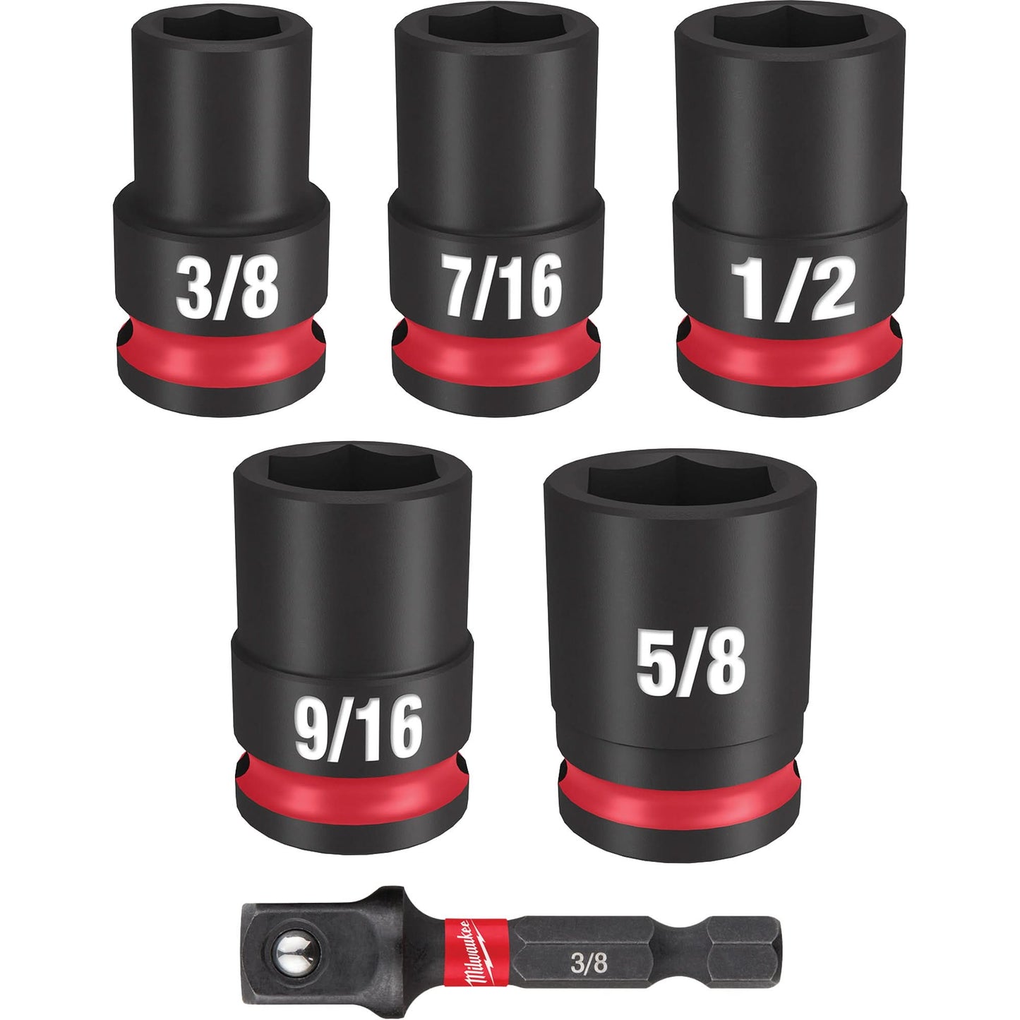 Shockwave Impact Duty™ SAE Socket Set, 6 Pcs, Impact, 3/8" Drive Size