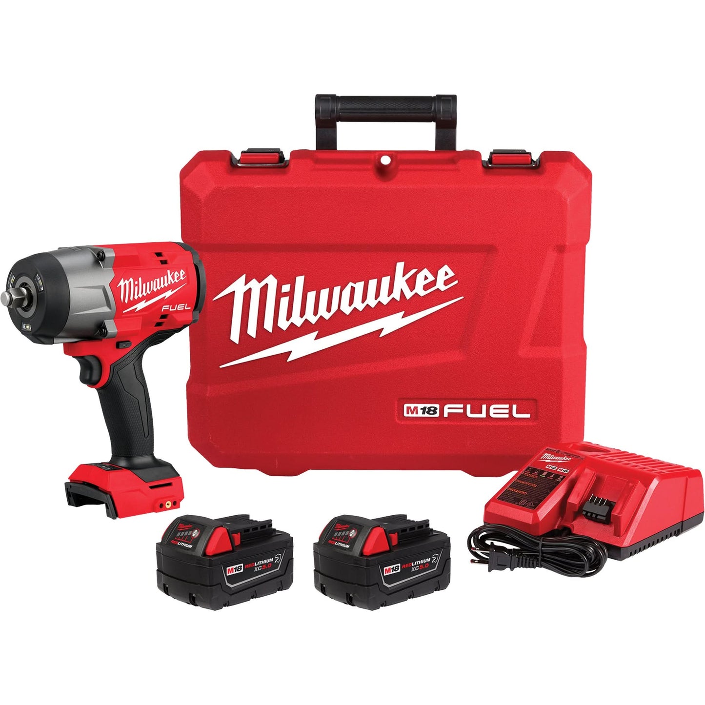 M18 Fuel™ High Torque Impact Wrench with Friction Ring Kit, 18 V, 1/2" Socket