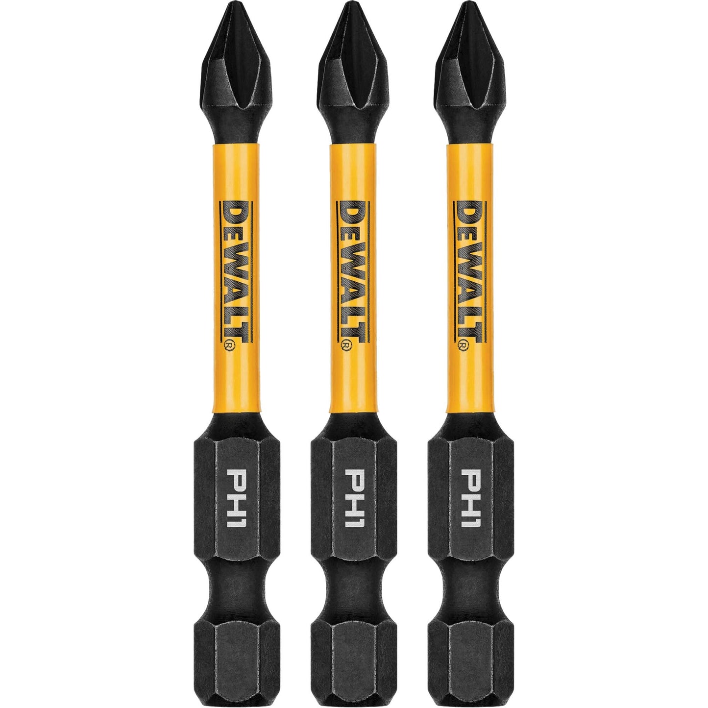 3-Piece FLEXTORQ® Impact Screwdriving Bits, Phillips, #1, 1/4" Drive