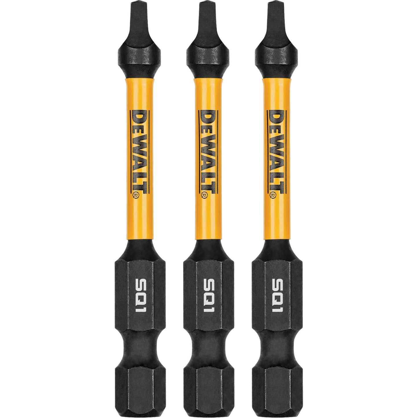3-Piece FLEXTORQ® Impact Screwdriving Bits, Square, #1, 1/4" Drive