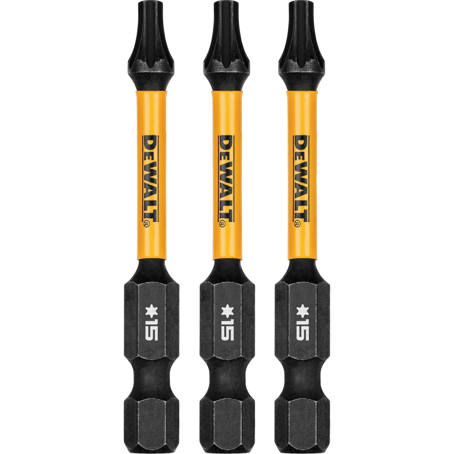 3-Piece FLEXTORQ® Impact Screwdriving Bits, Torx, T-15, 1/4" Drive