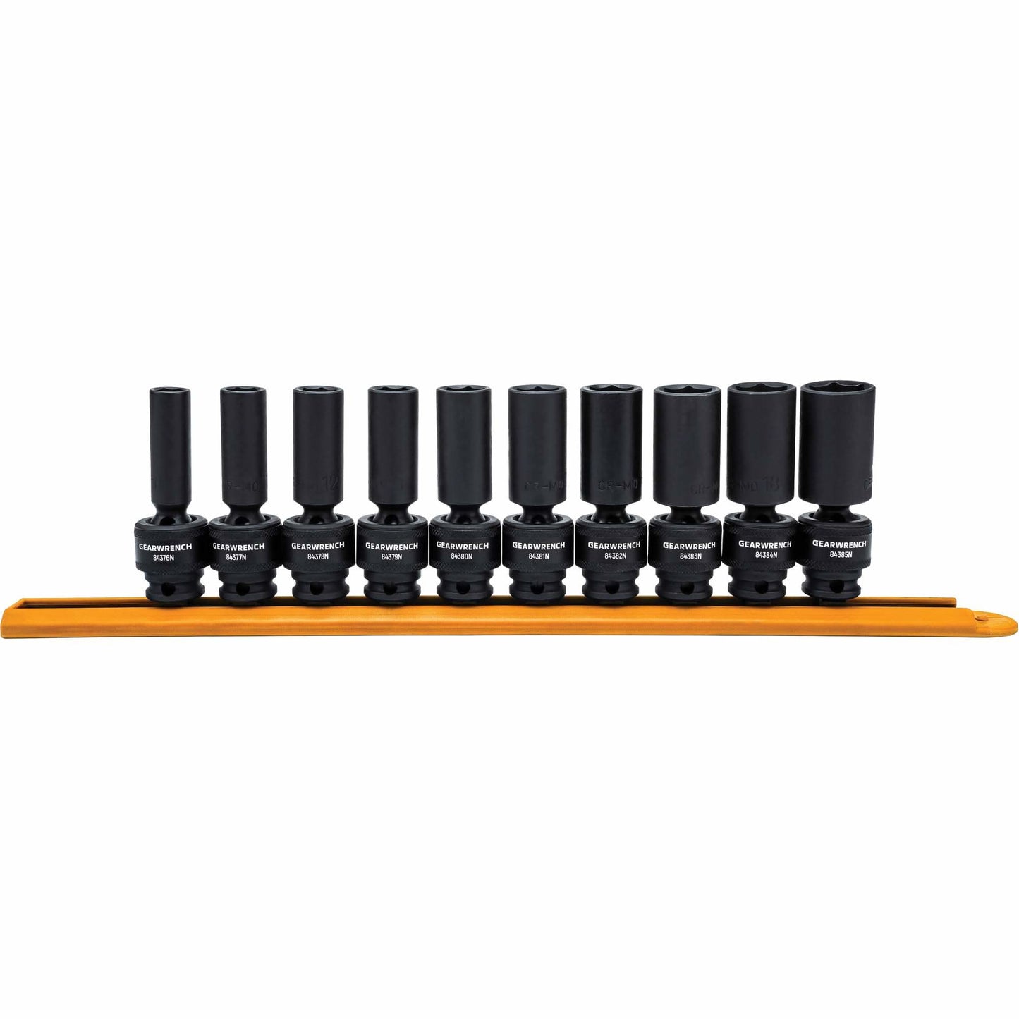 6-Point Universal Metric Socket Set, 10 Pcs, Impact, 3/8" Drive Size, Deep