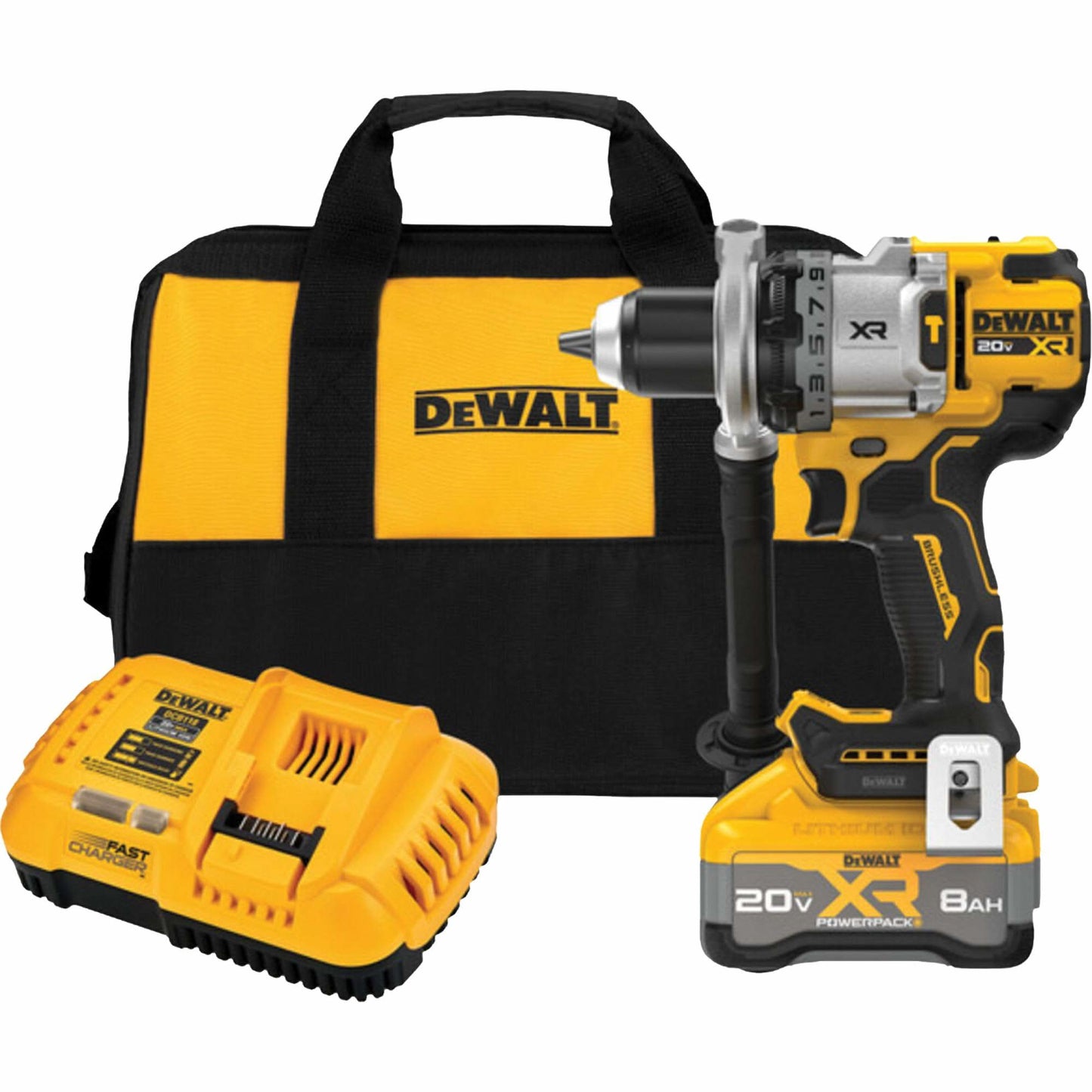 MAX* XR® Brushless Cordless 3-Speed Hammer Drill Kit with XR POWERPACK™ Battery, 1/2" Chuck, 20 V