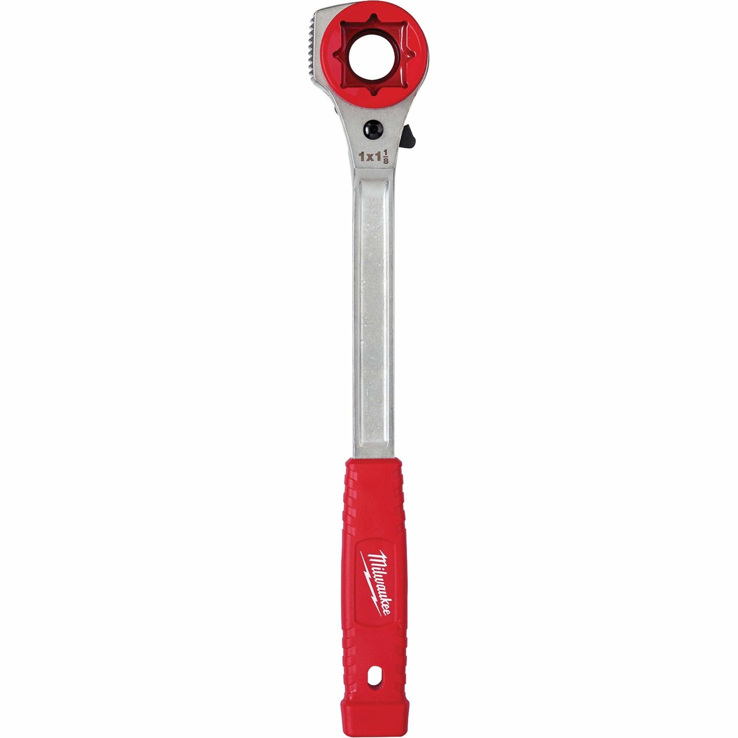 Lineman's High-Leverage Ratcheting Wrench with Milled Strike Face, 3/4"/1"/1-1/8" Drive, Ergonomic Handle