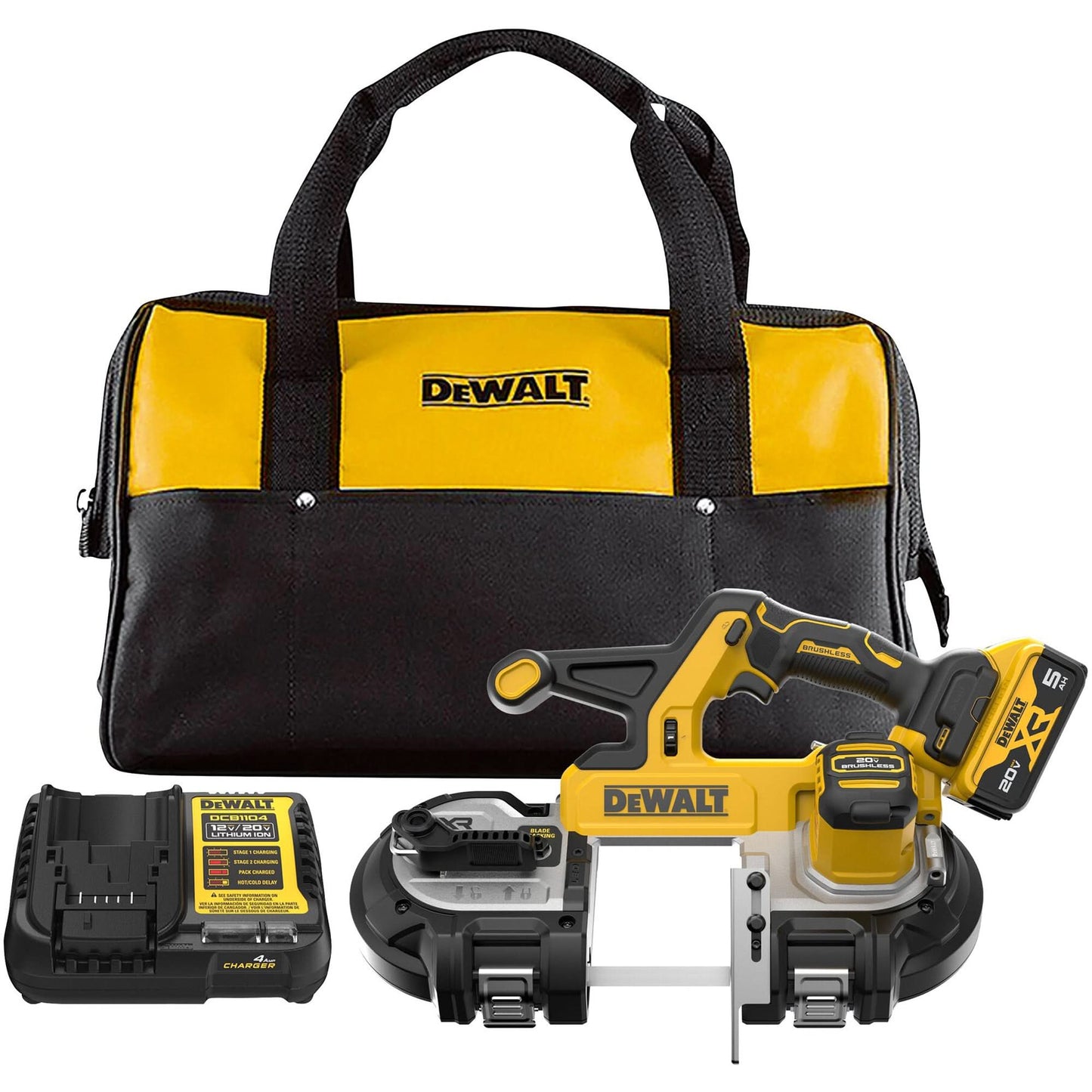 XR® Mid-Size Bandsaw with 5 Ah Battery Kit, 20 V, 3-3/8" Capacity